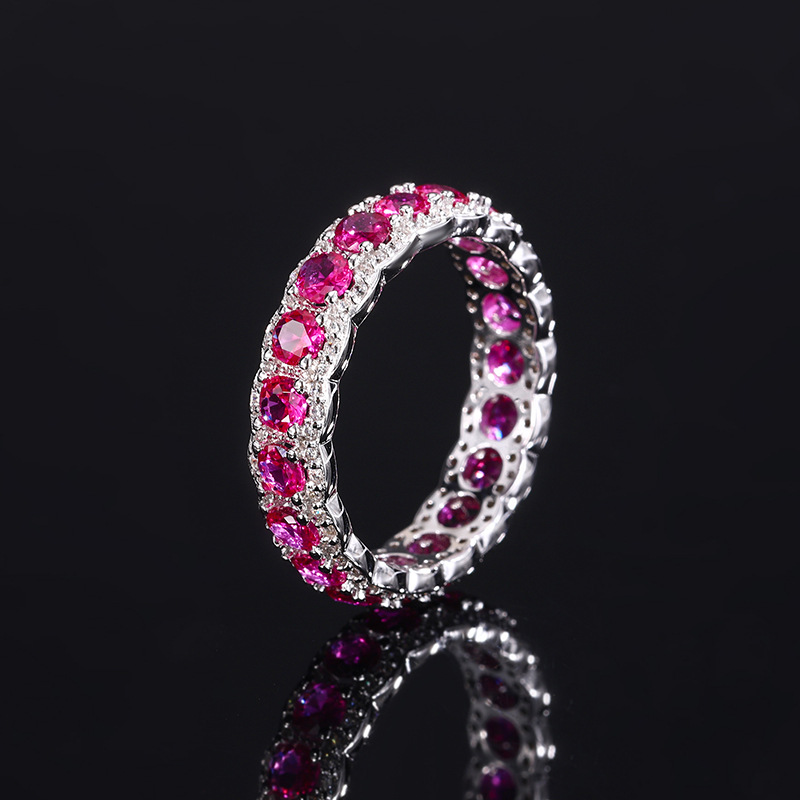 Round Engagement Ring 3*3 925 Silver Zircon