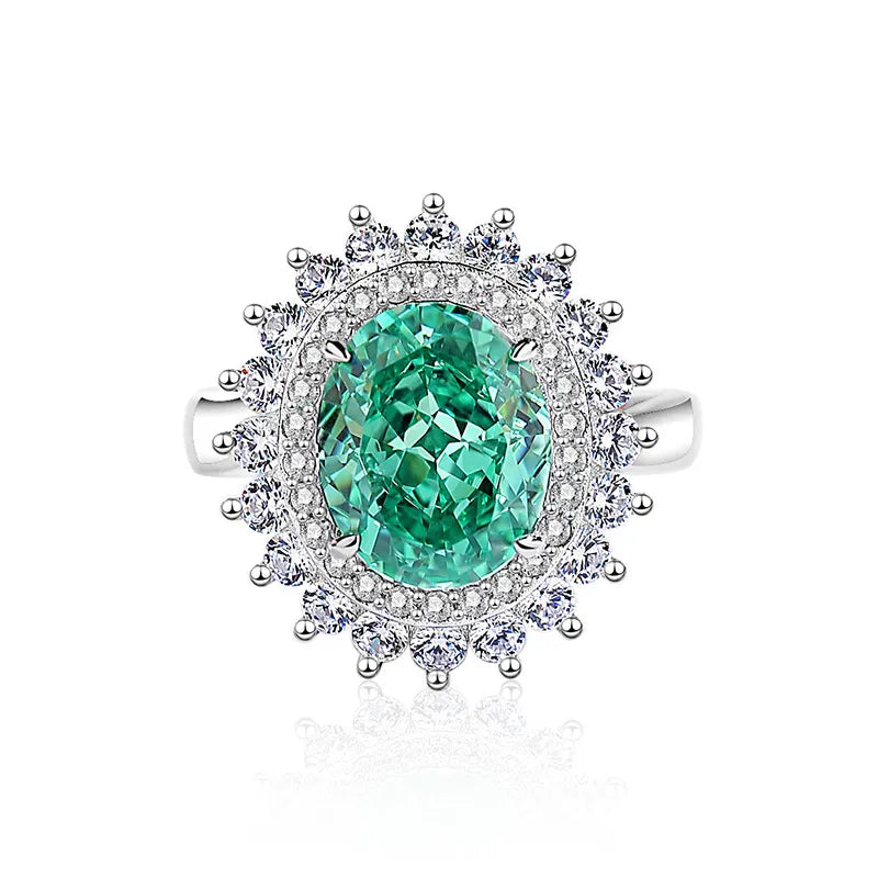 Oval Engagement Ring 4ct 9*11 925 Silver High carbon diamond