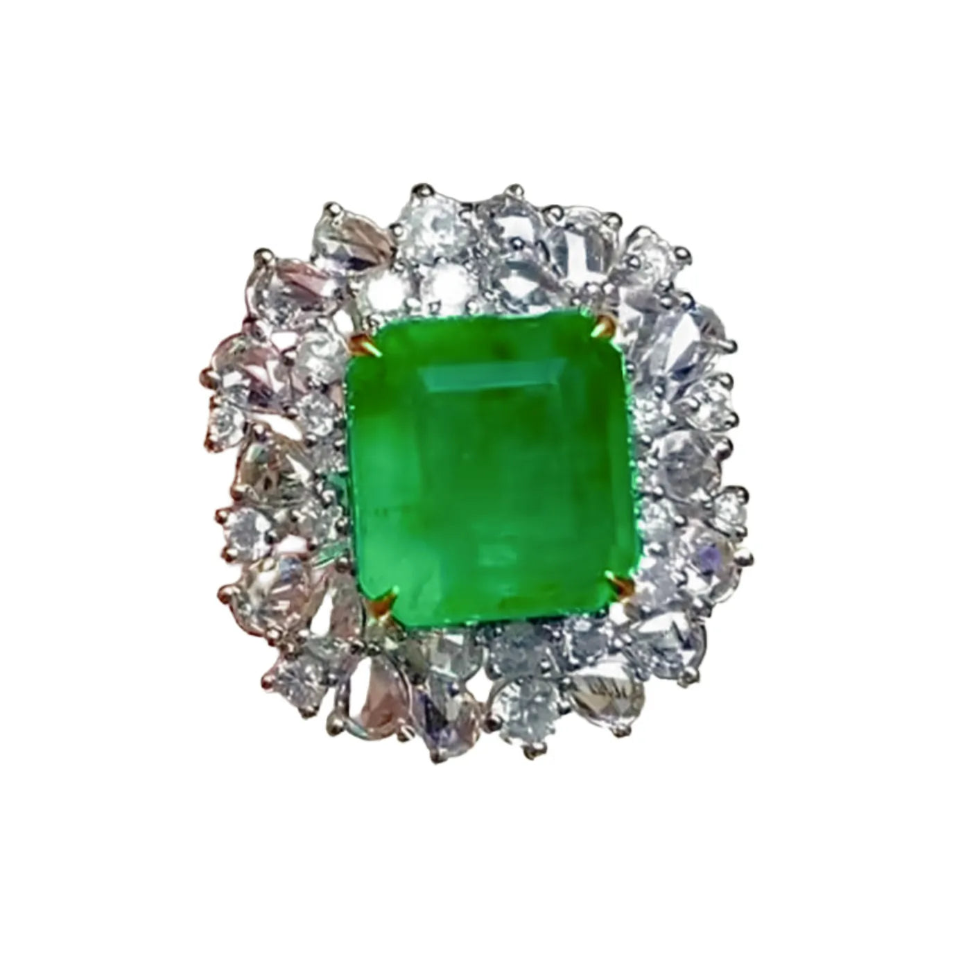 18K Gold 3.9ct Swat Emerald Ring/Pendant Convertible