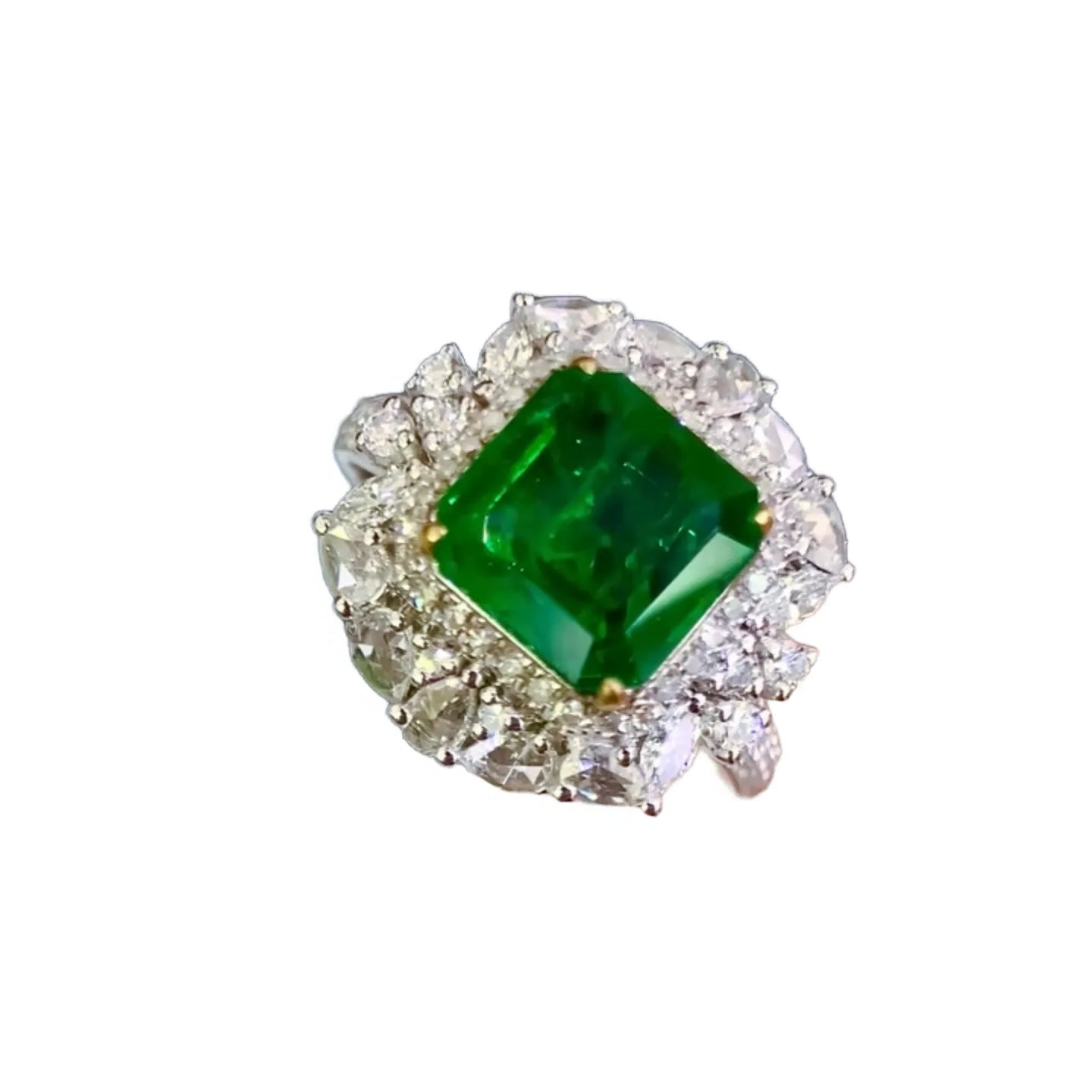 18K Gold 2.41ct Premium Warton Green Emerald Ring/Pendant