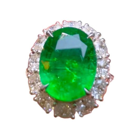 4.15ct Collectible GUILD Walton Green Emerald Ring