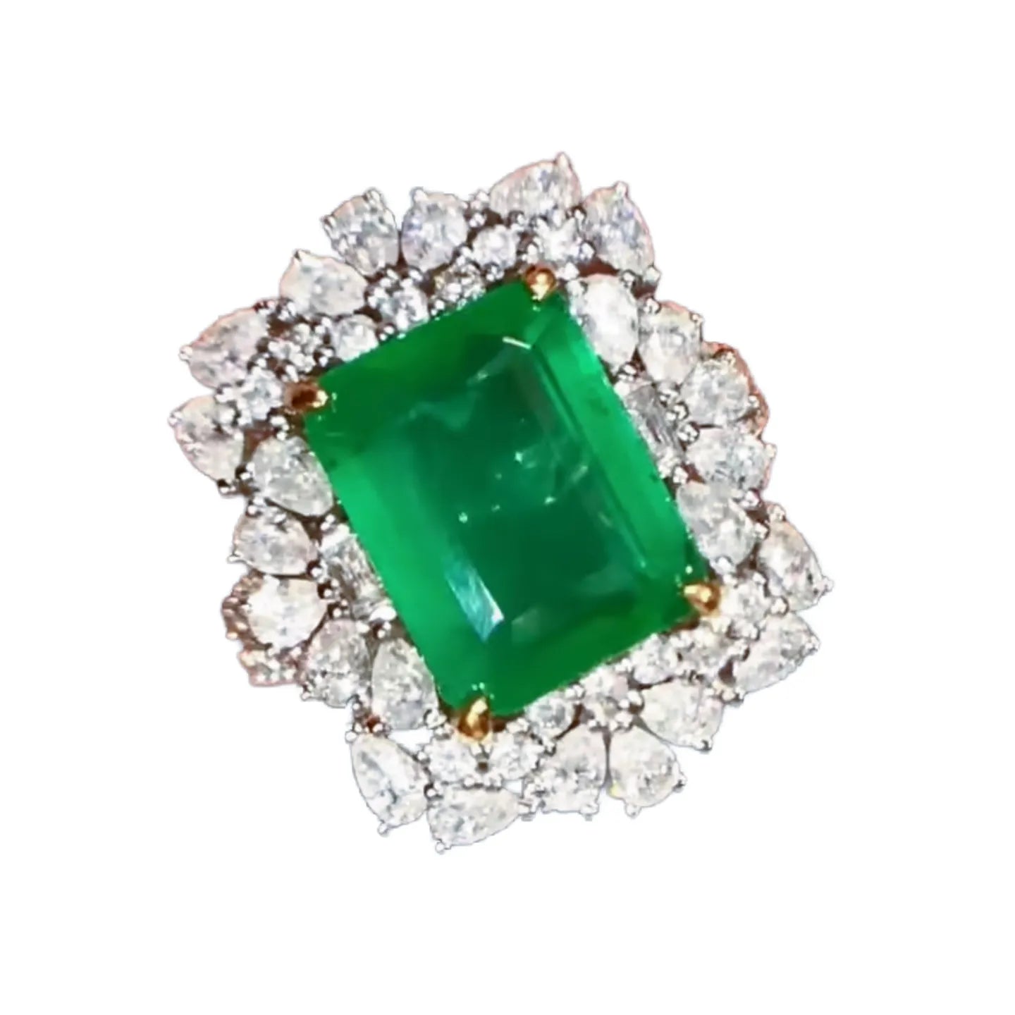 18K Gold 4.5ct Natural Emerald Ring