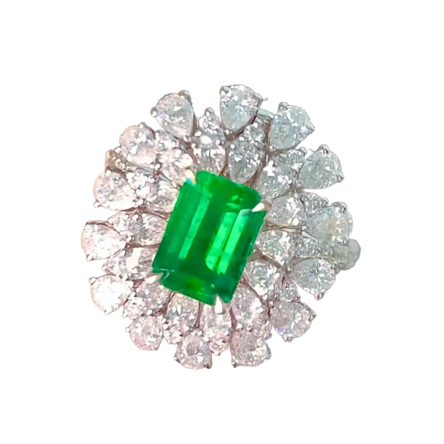1.31ct Swat Emerald Ring/Pendant Convertible Vivid Warton Green