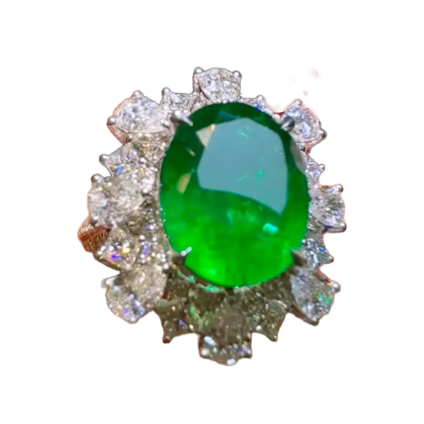 5.24ct Collectible GUILD Walton Green Emerald Ring