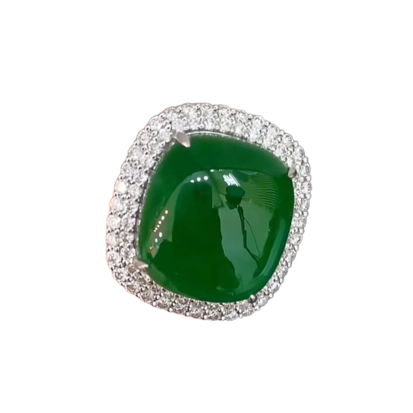 18.4ct Natural Emerald Ring Vivid green