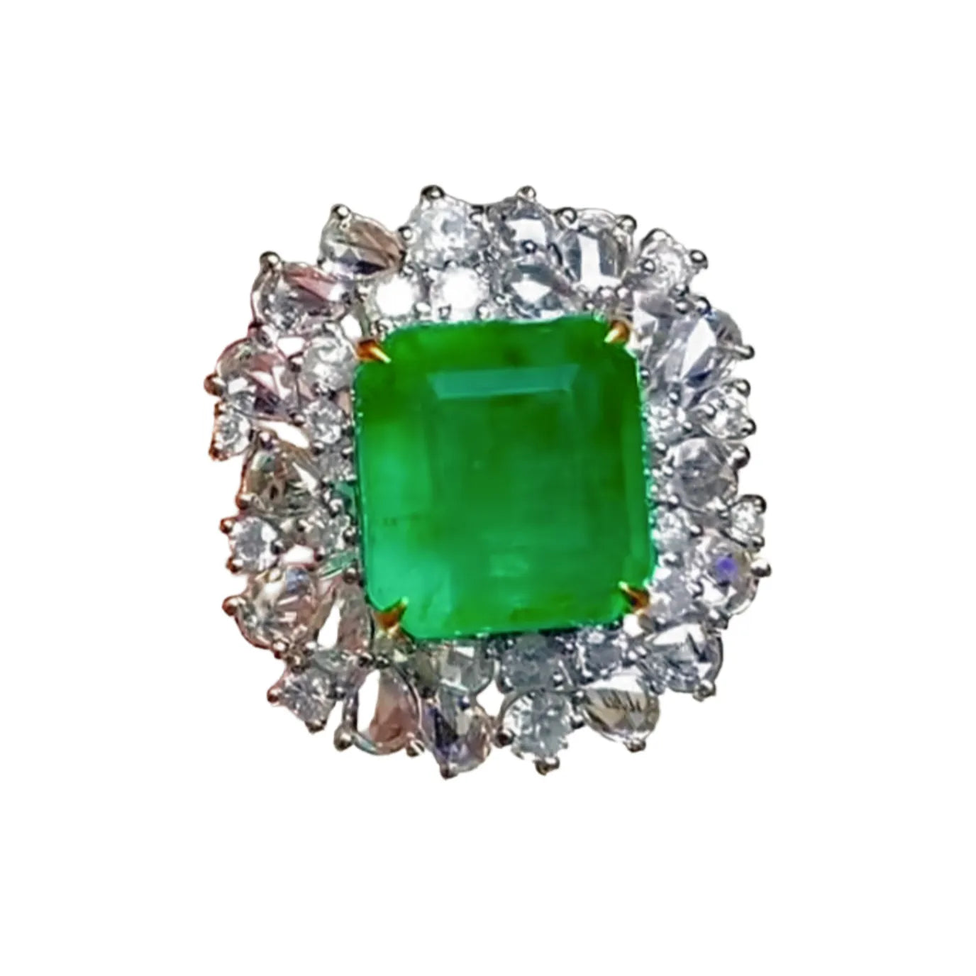 18K Gold 3.9ct Swat Emerald Ring/Pendant Convertible