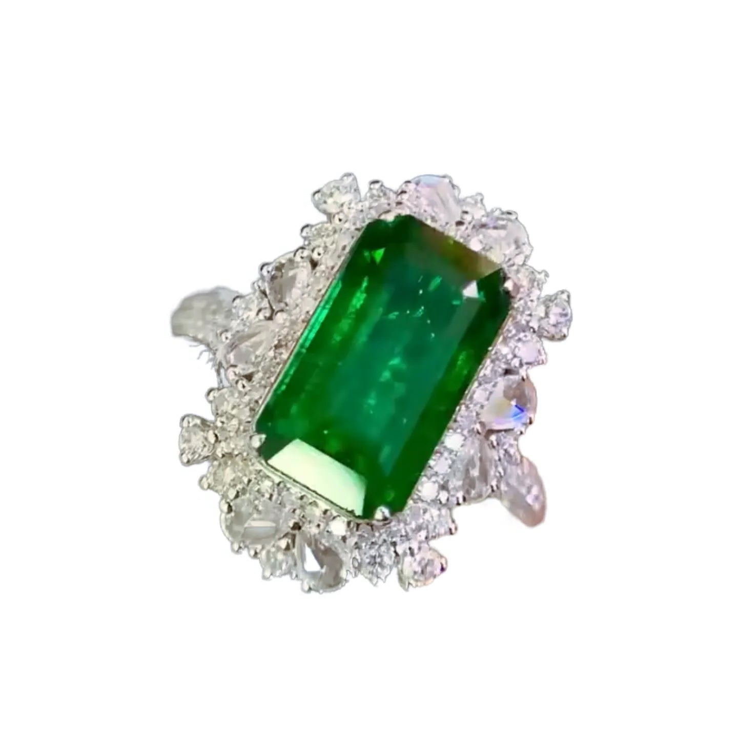 18K Gold 3.23ct Premium Warton Green Emerald Ring/Pendant