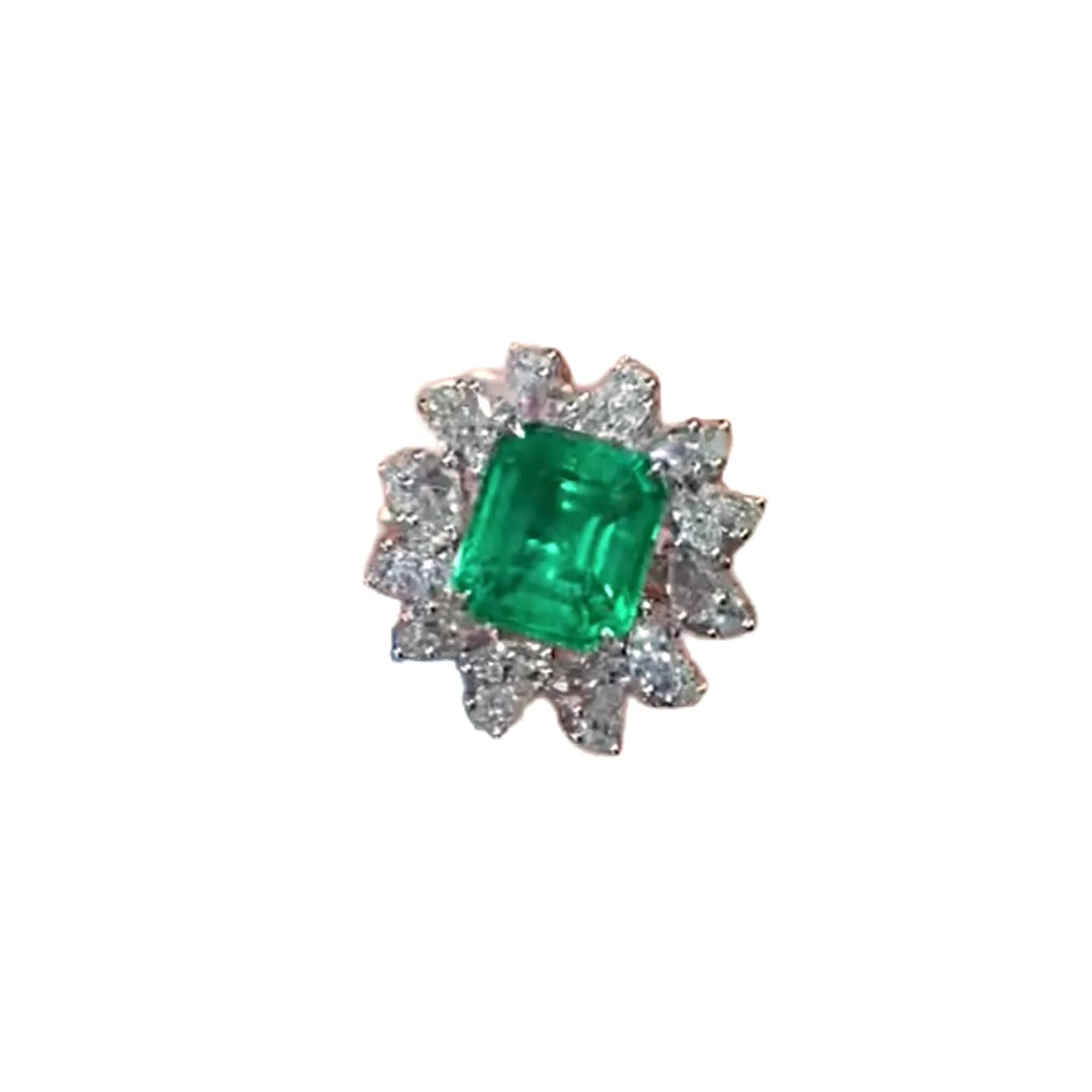 18K Gold 2.5ct Natural Emerald Ring