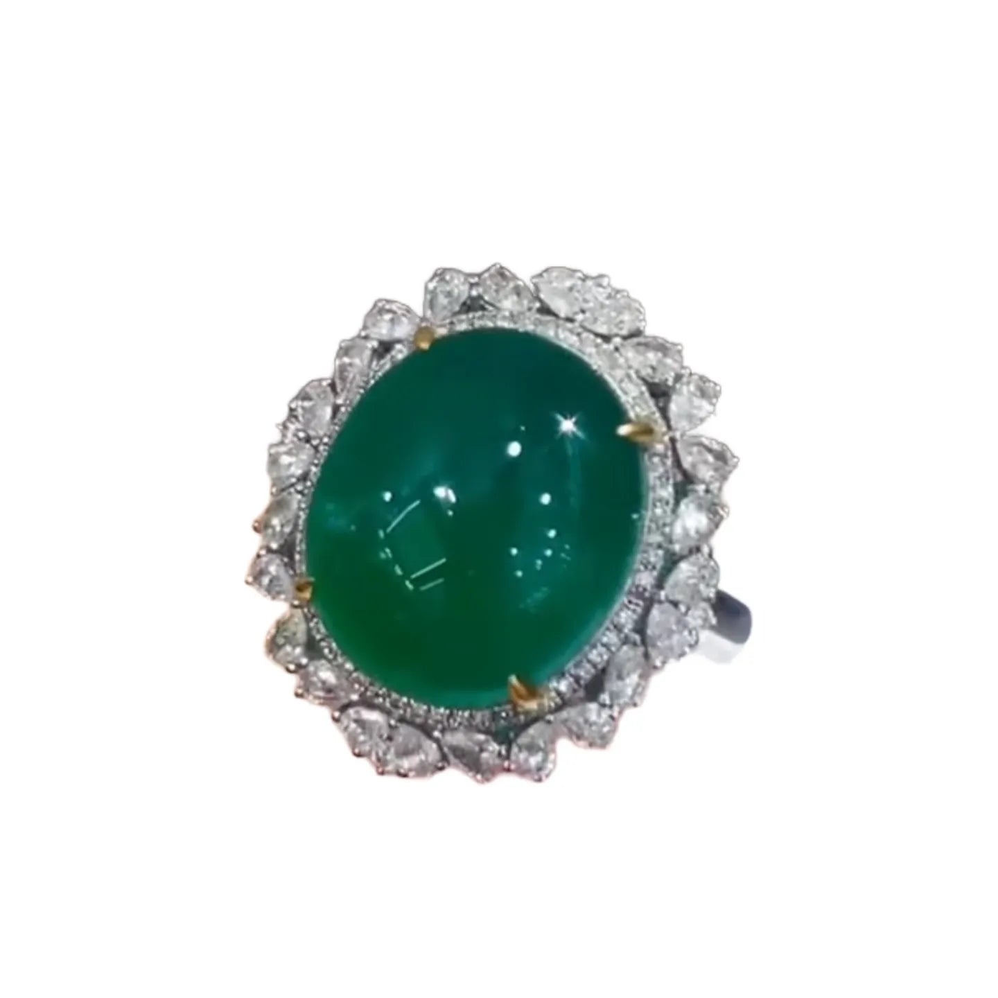 18K Gold 11.95ct Emerald Ring/Pendant Muzo Green