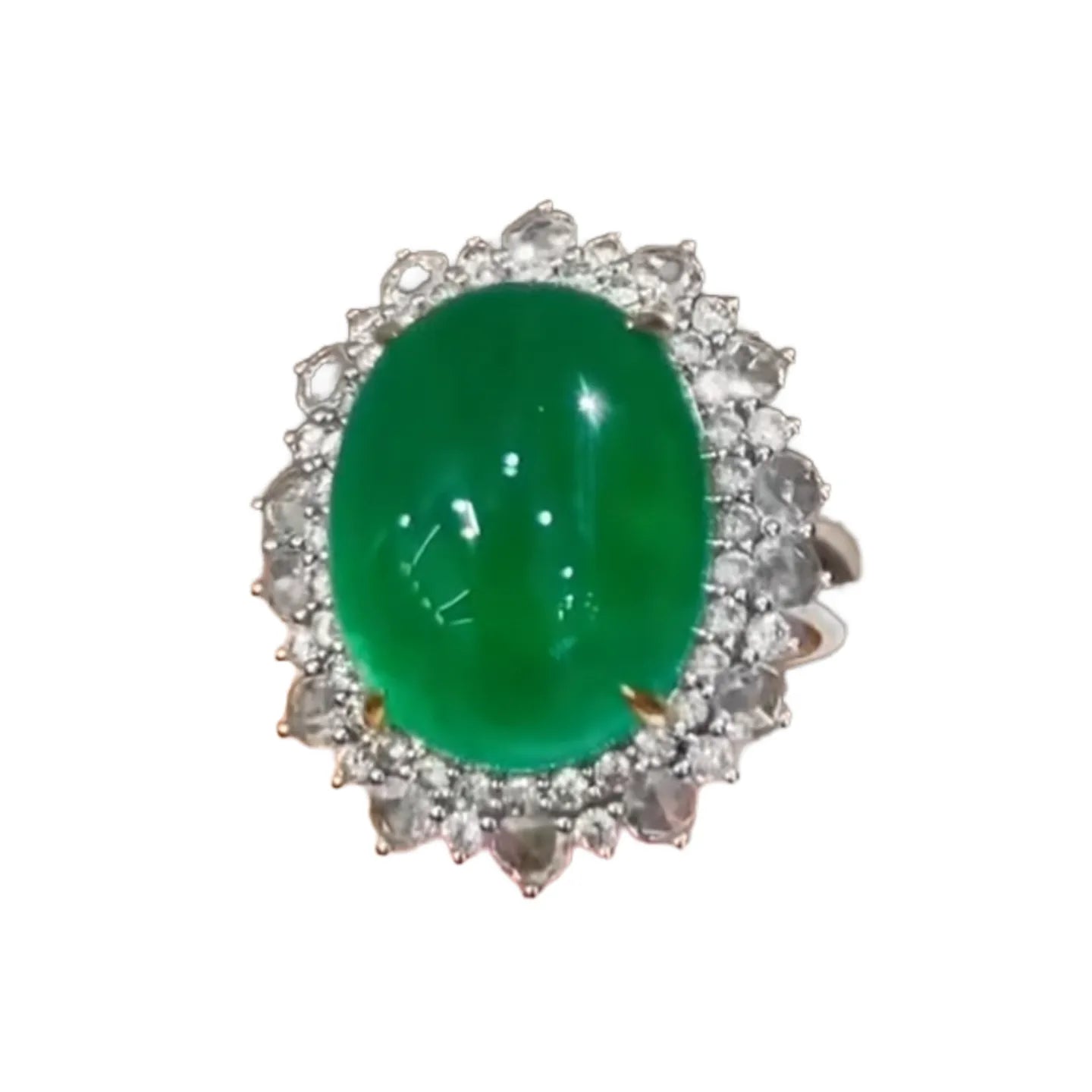 18K Gold 17.33ct Emerald Ring/Pendant Convertible