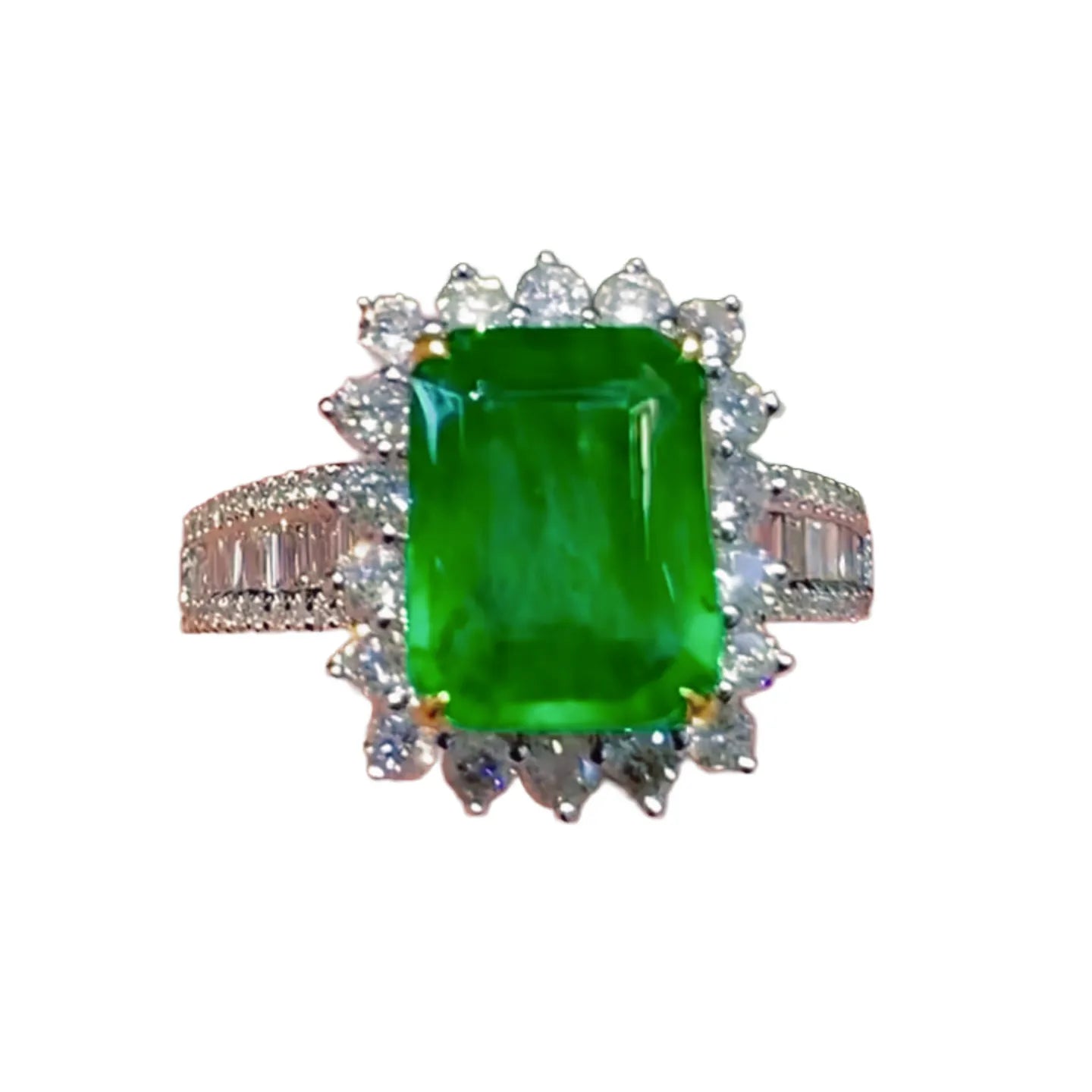 18K Gold 2.6ct High-Quality Swat Emerald Ring