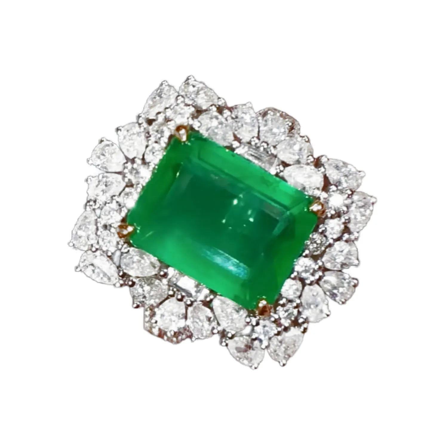 18K Gold 4.5ct Natural Emerald Ring
