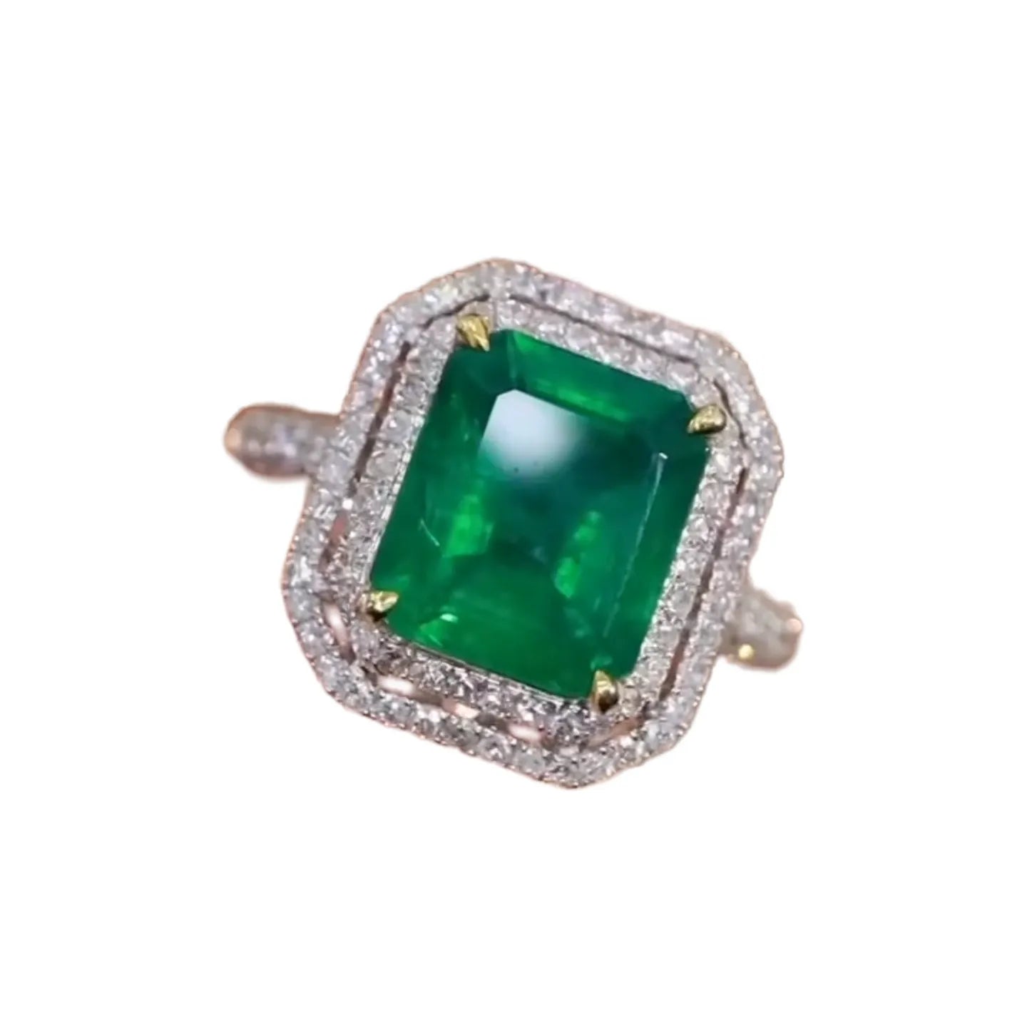 18K Gold 3.04ct Natural Emerald Ring