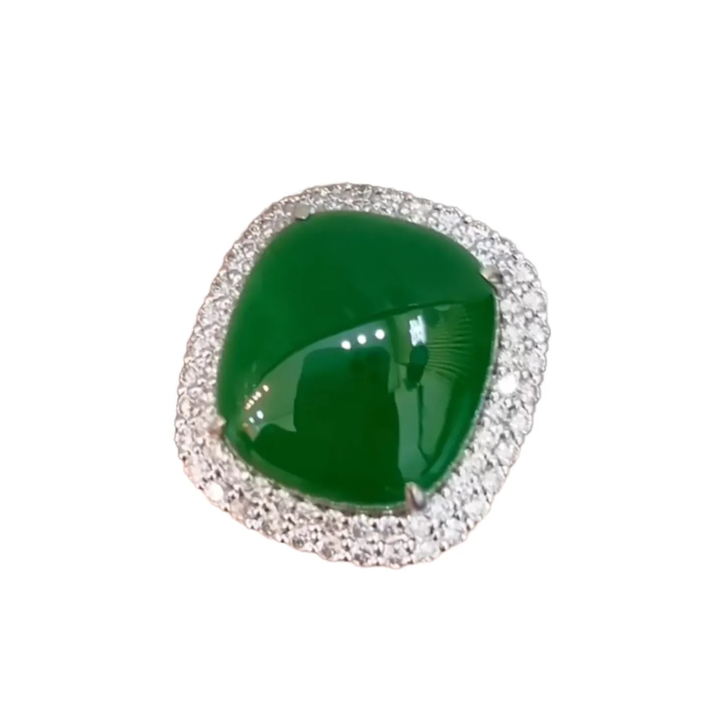 18.4ct Natural Emerald Ring Vivid green