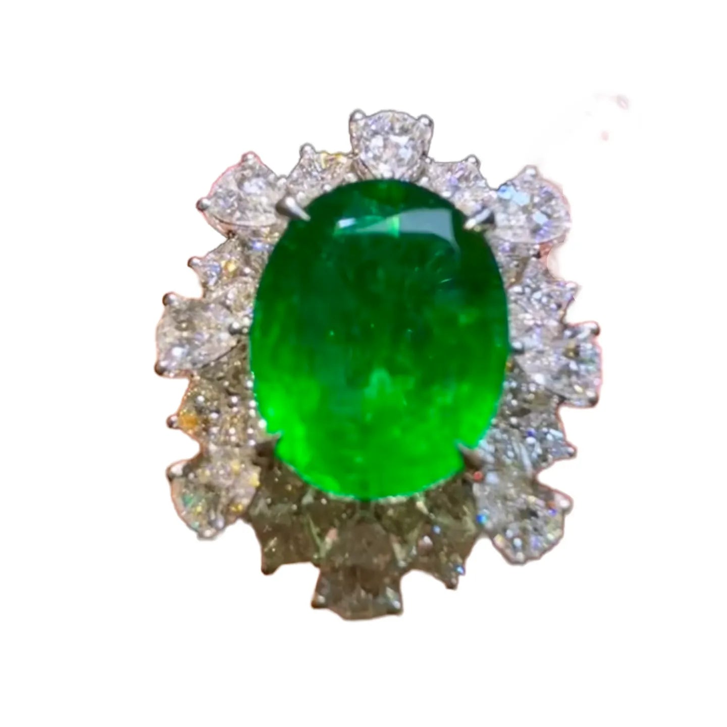 5.24ct Collectible GUILD Walton Green Emerald Ring