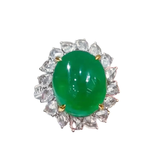18K Gold 10.57ct Premium Emerald Ring