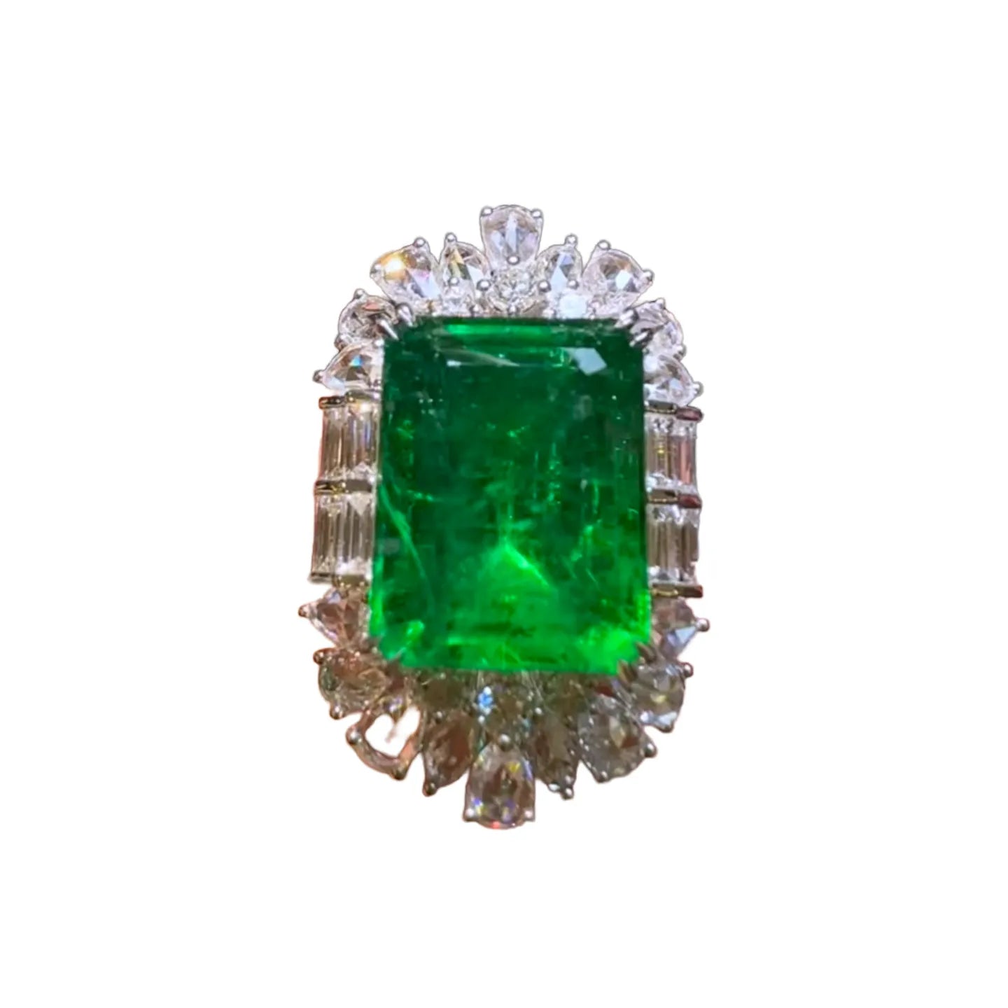 8.25ct Collectible GUILD Walton Green Emerald Ring