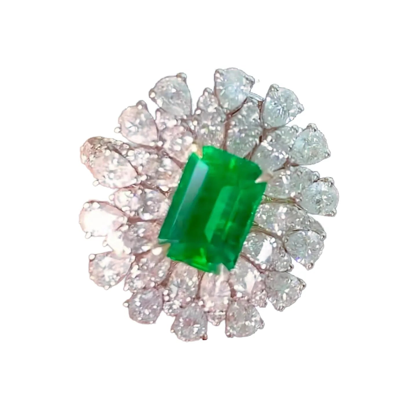1.31ct Swat Emerald Ring/Pendant Convertible Vivid Warton Green