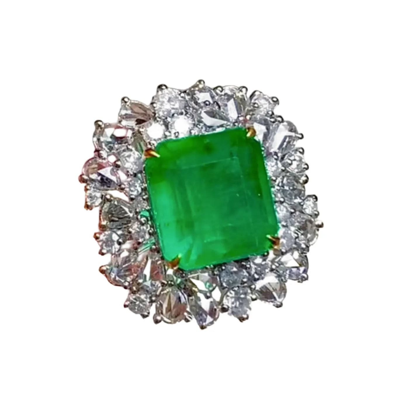 18K Gold 3.9ct Swat Emerald Ring/Pendant Convertible