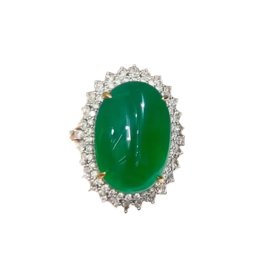 18K Gold 14.97ct Emerald Ring/Pendant