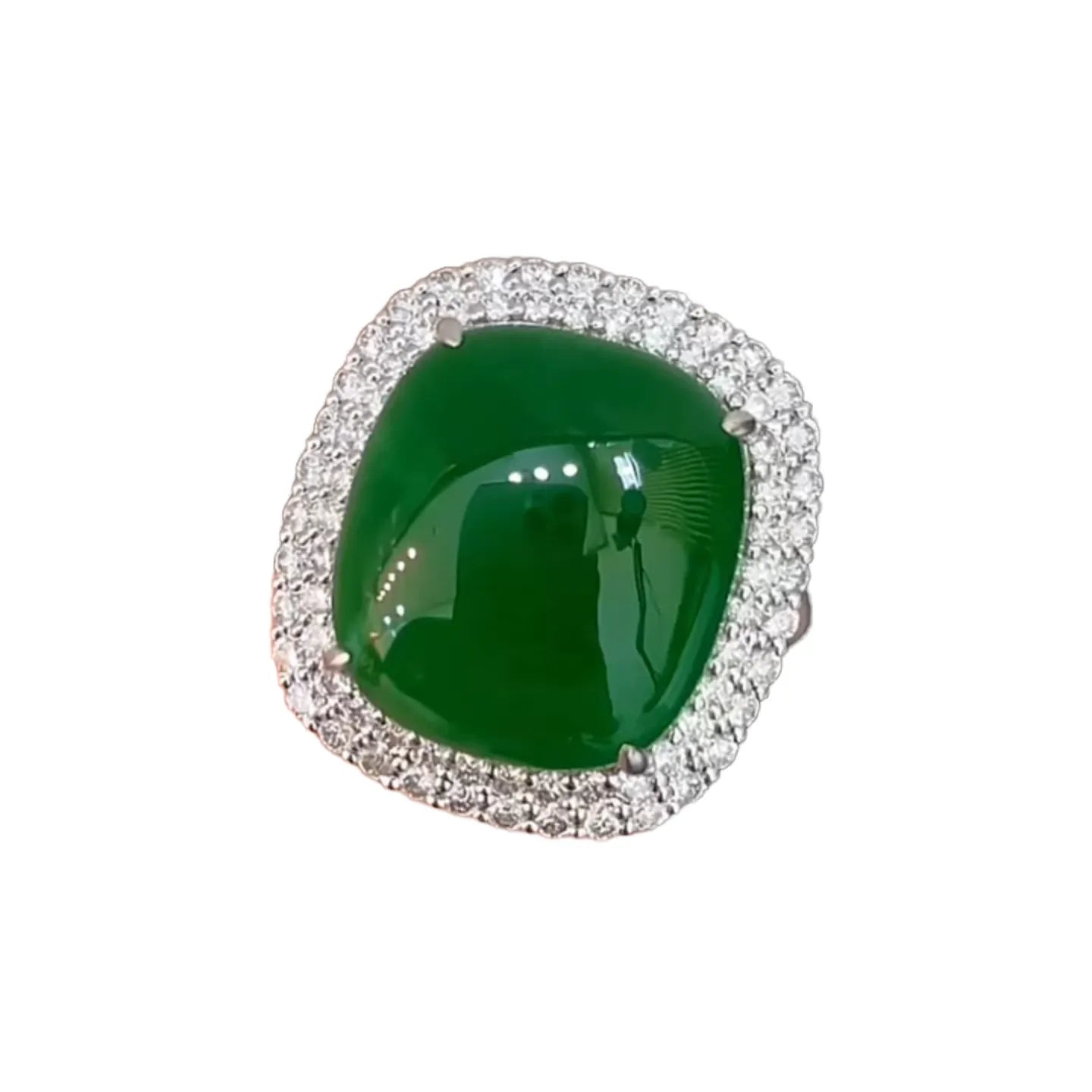 18.4ct Natural Emerald Ring Vivid green