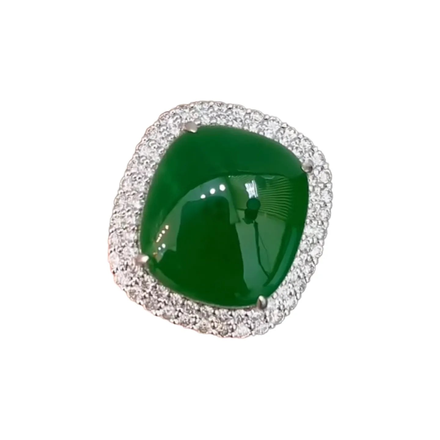 18.4ct Natural Emerald Ring Vivid green