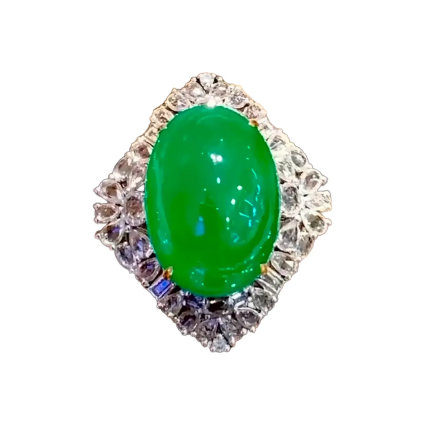 18K Gold 12.35ct High-Quality Large Carat Emerald Ring