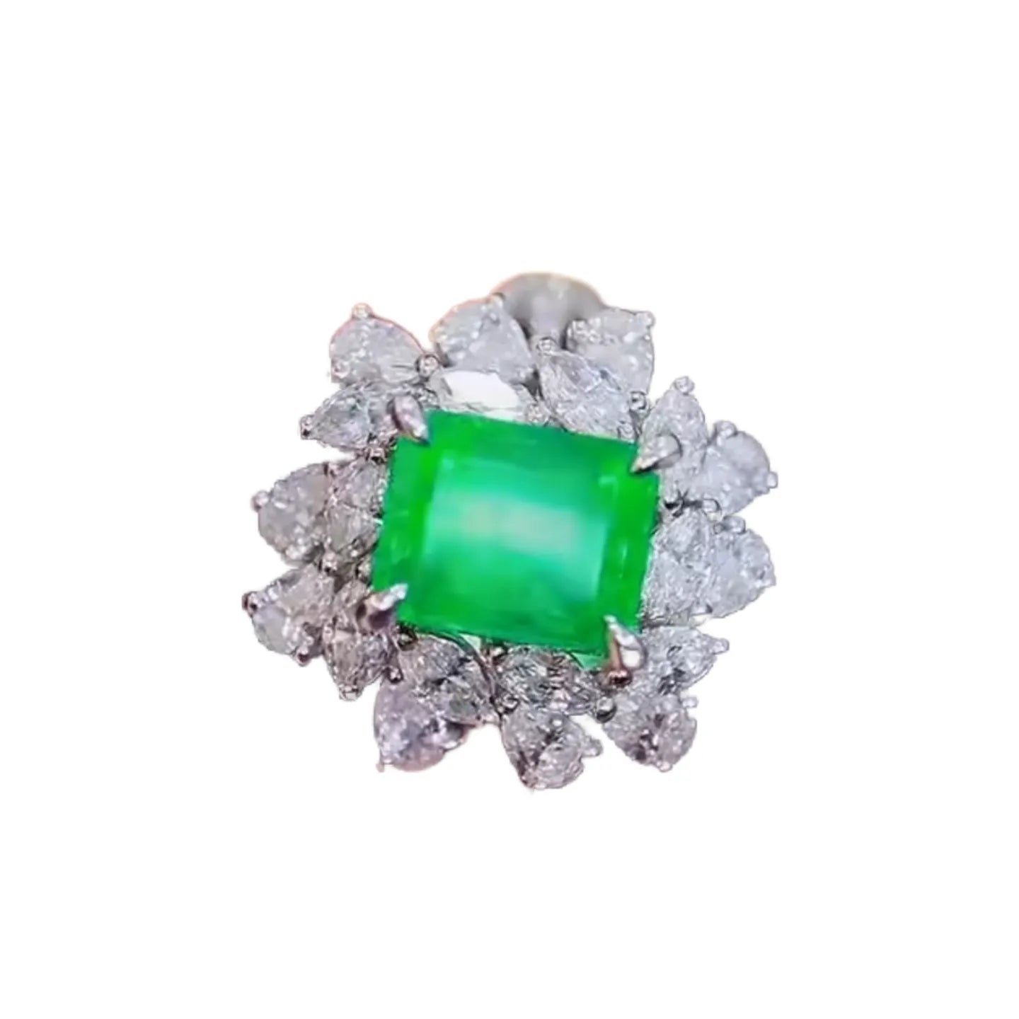2.0ct Colombian Emerald Ring Vibrant Color