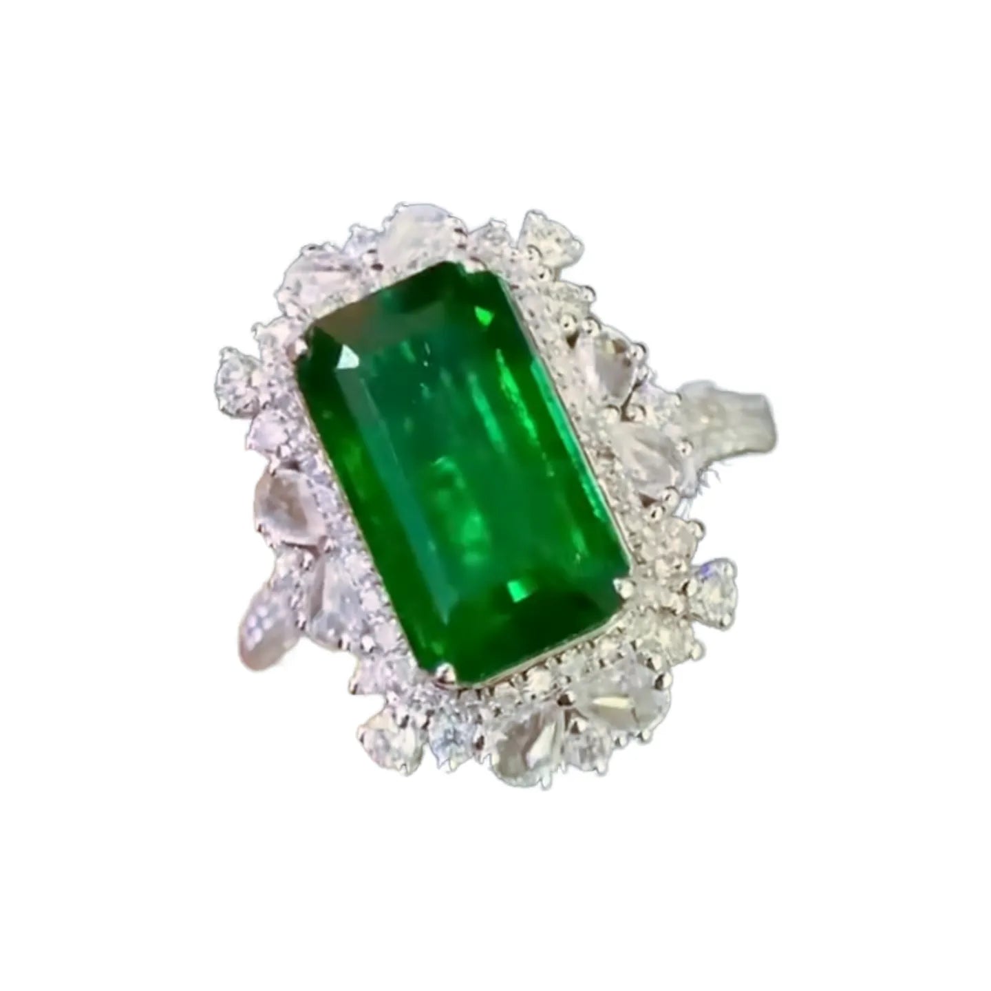 18K Gold 3.23ct Premium Warton Green Emerald Ring/Pendant