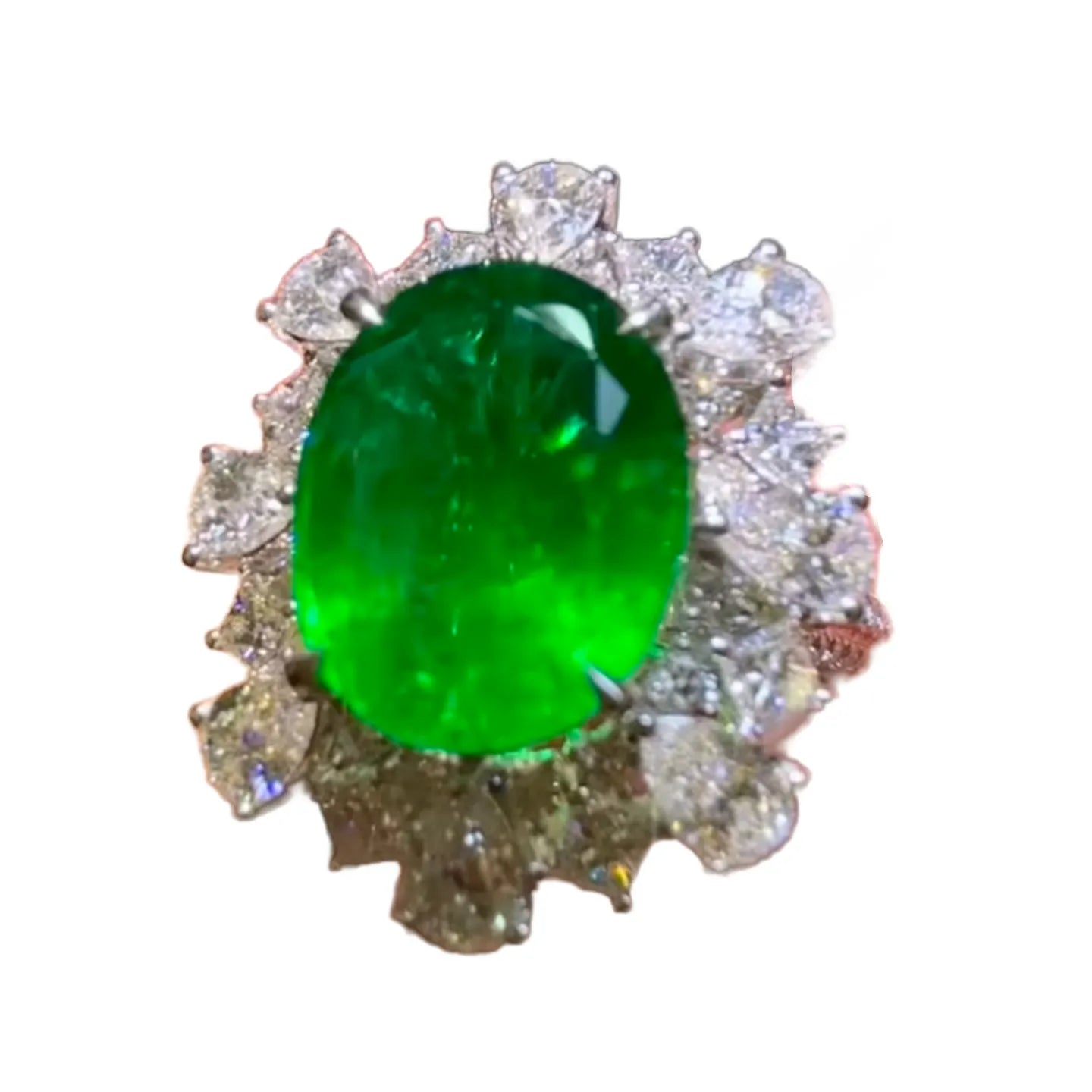 5.24ct Collectible GUILD Walton Green Emerald Ring