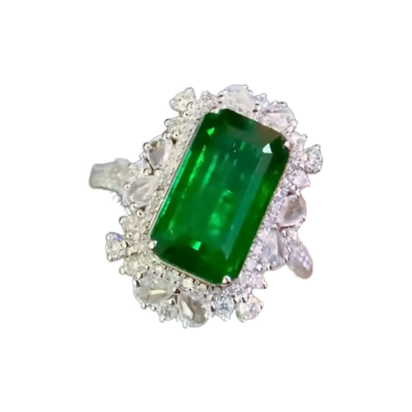 18K Gold 3.23ct Premium Warton Green Emerald Ring/Pendant