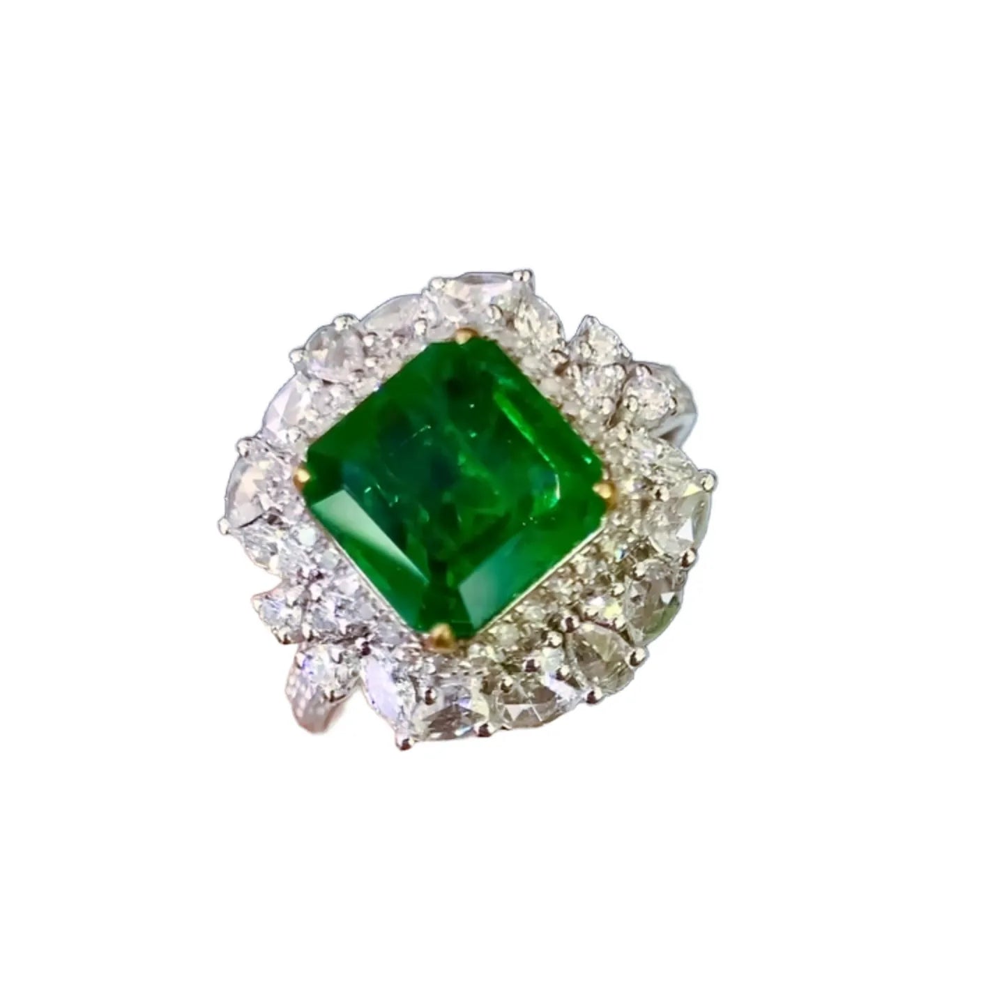 18K Gold 2.41ct Premium Warton Green Emerald Ring/Pendant