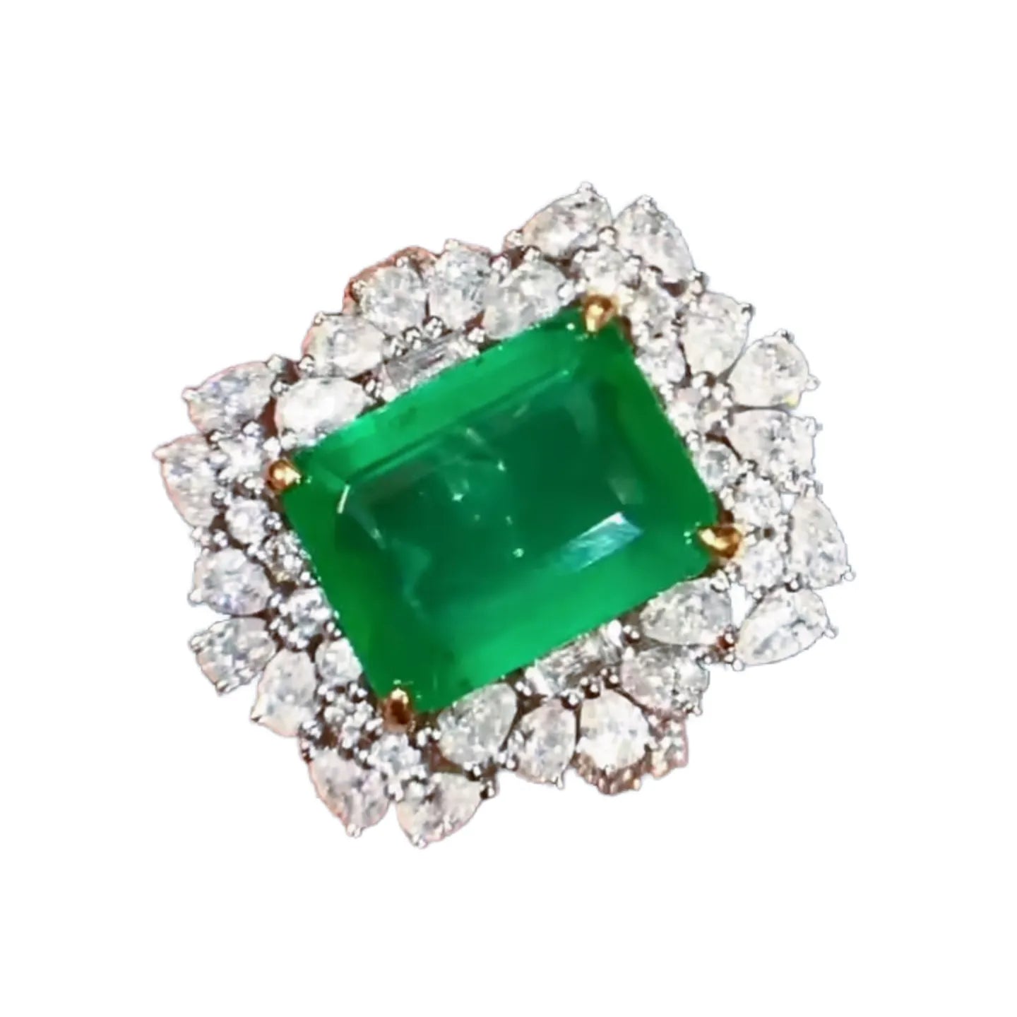 18K Gold 4.5ct Natural Emerald Ring
