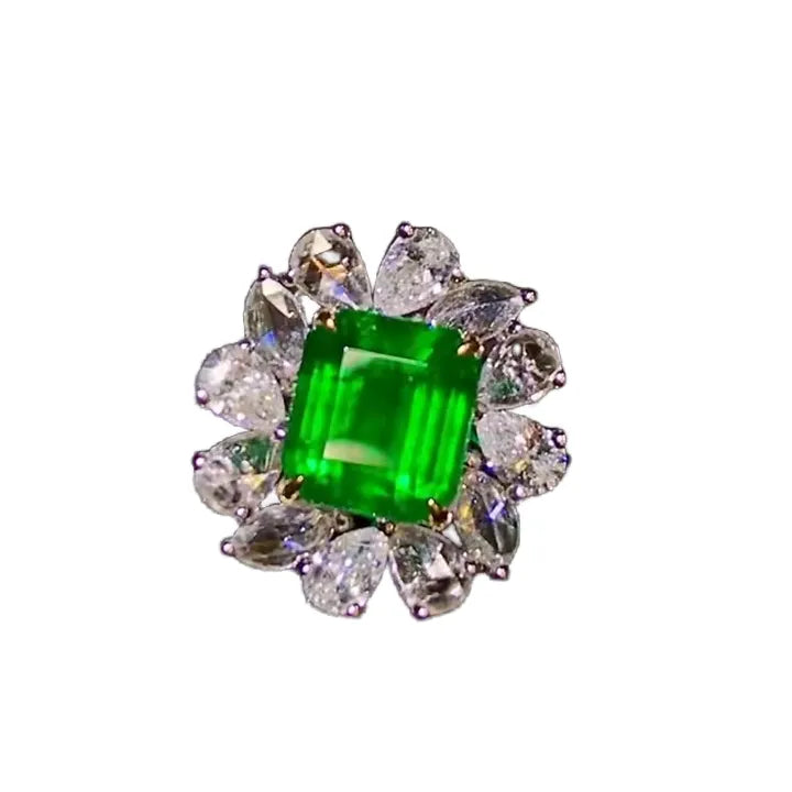 2ct Walton Green Emerald Ring with Diamonds