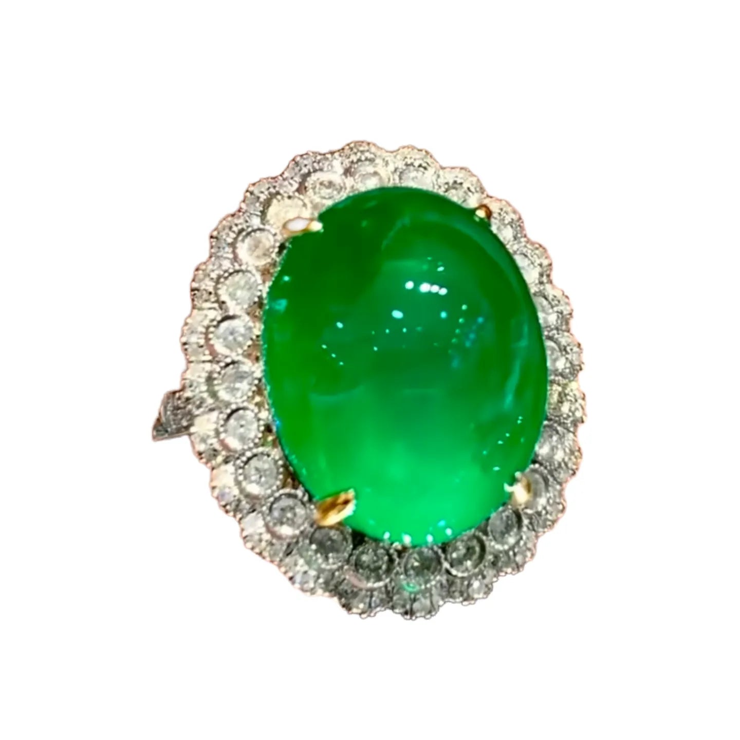 18K Gold 11.3ct Muzo Green High-Quality Emerald Ring/Pendant Convertible