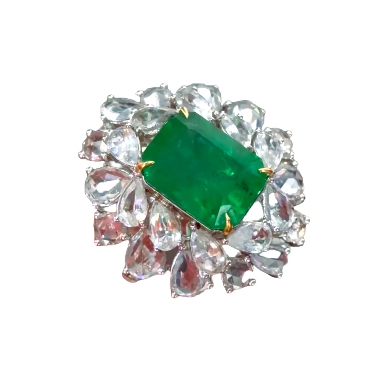 4.8ct Emerald Ring and Pendant Dual-Use Design