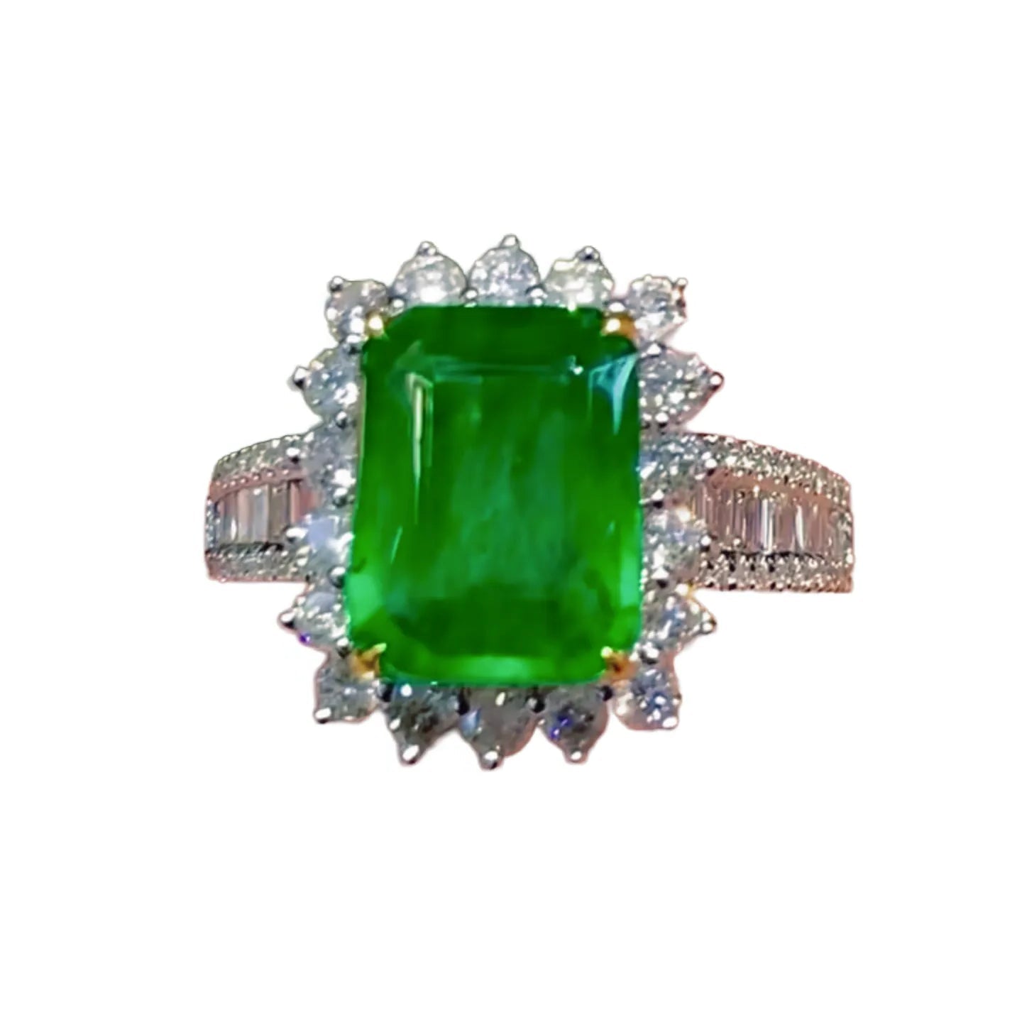 18K Gold 2.6ct High-Quality Swat Emerald Ring