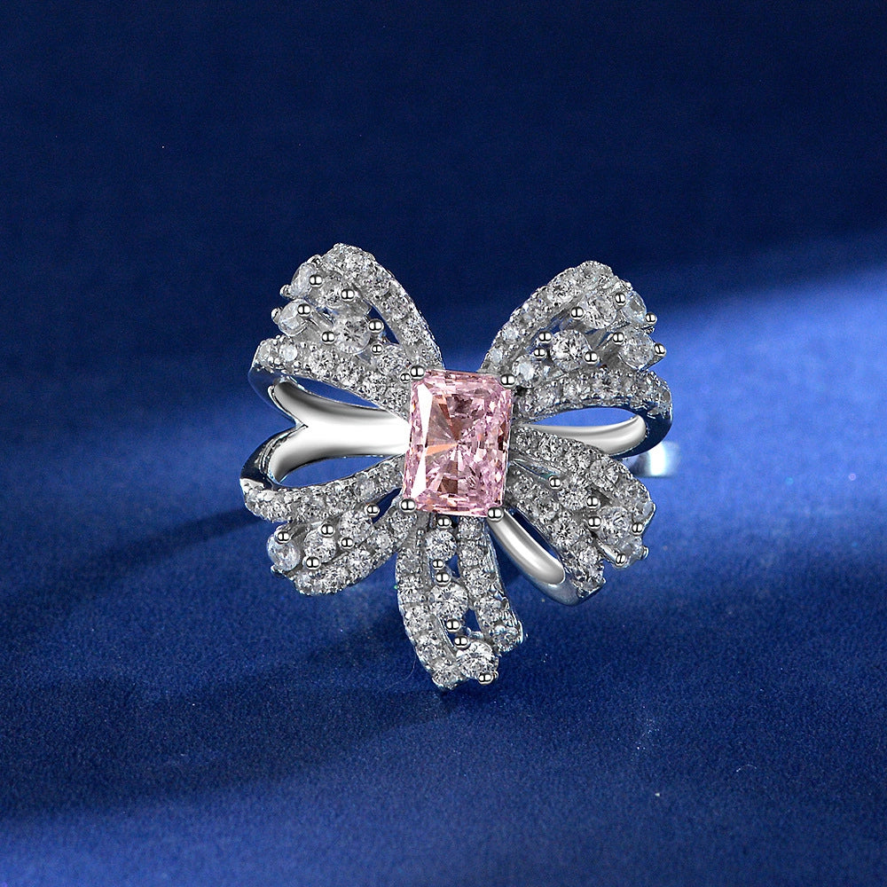 Pear Shaped Engagement Ring 4ct 9*11 925 Silver High Carbon Diamond