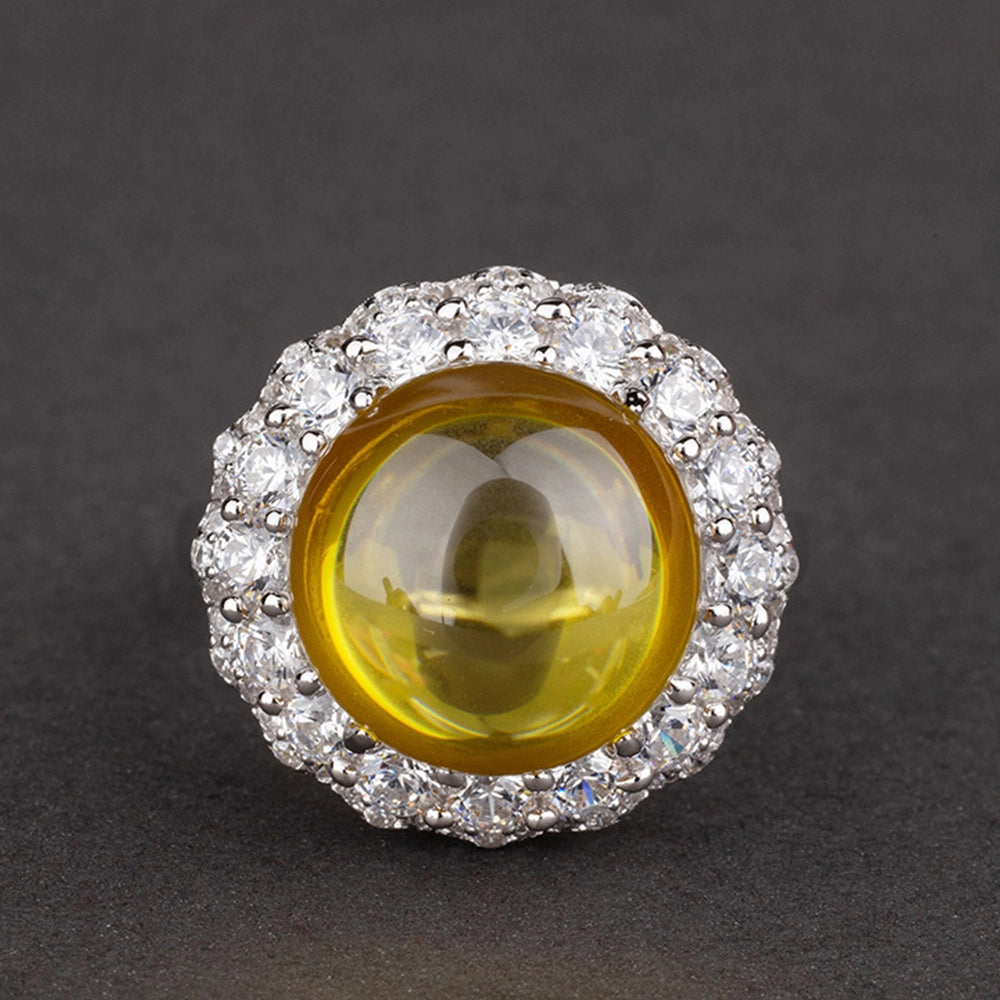 Round Engagement Ring 6ct 925 Silver crystal