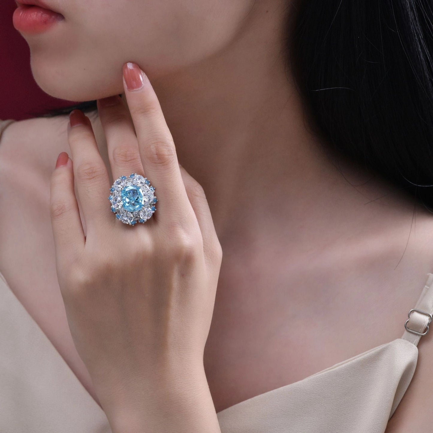 Cushion Engagement Ring 4ct 10*12 925 Silver High Carbon Diamond