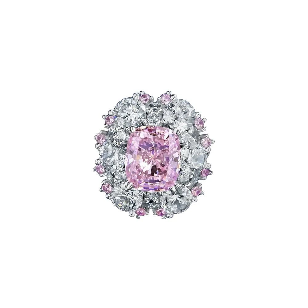 Cushion Engagement Ring 4ct 10*12 925 Silver High Carbon Diamond