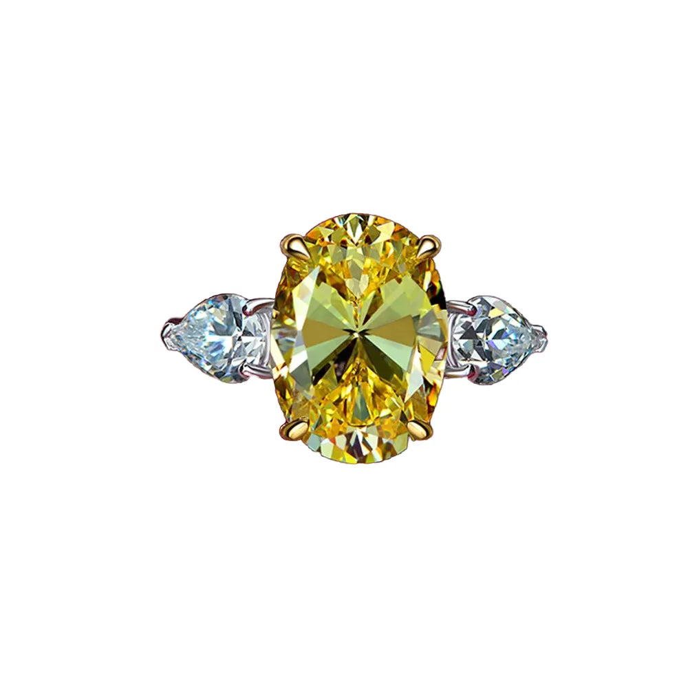 Oval Engagement Ring 5ct 10*14 925 Silver High Carbon Diamond
