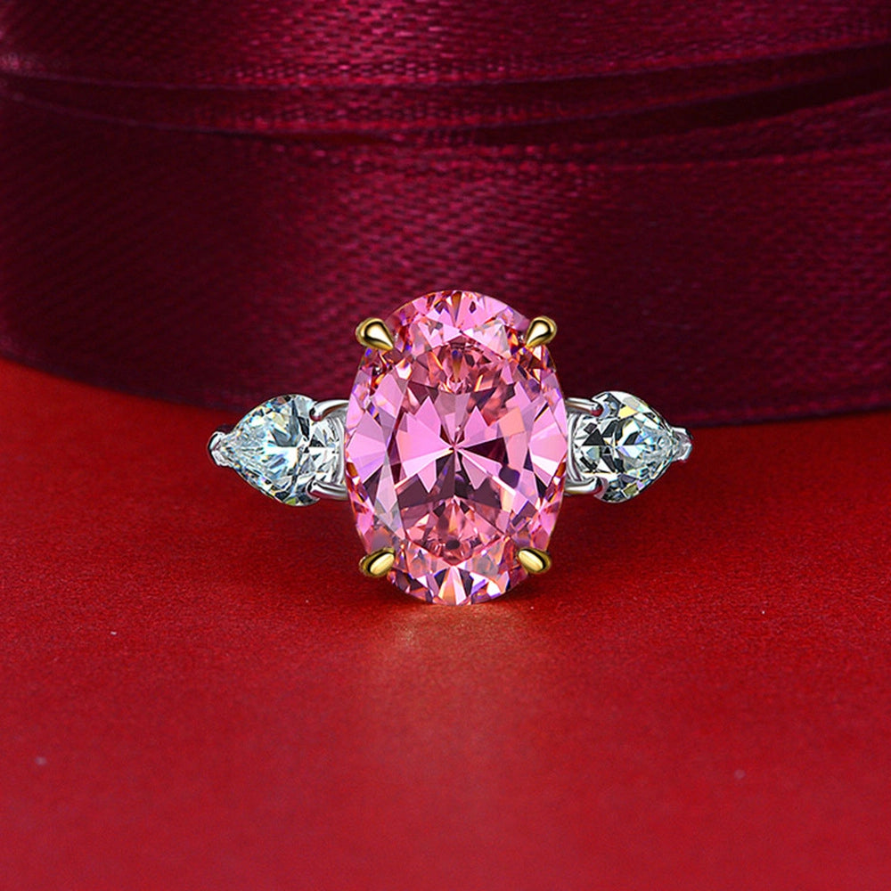 Oval Engagement Ring 5ct 10*14 925 Silver High Carbon Diamond