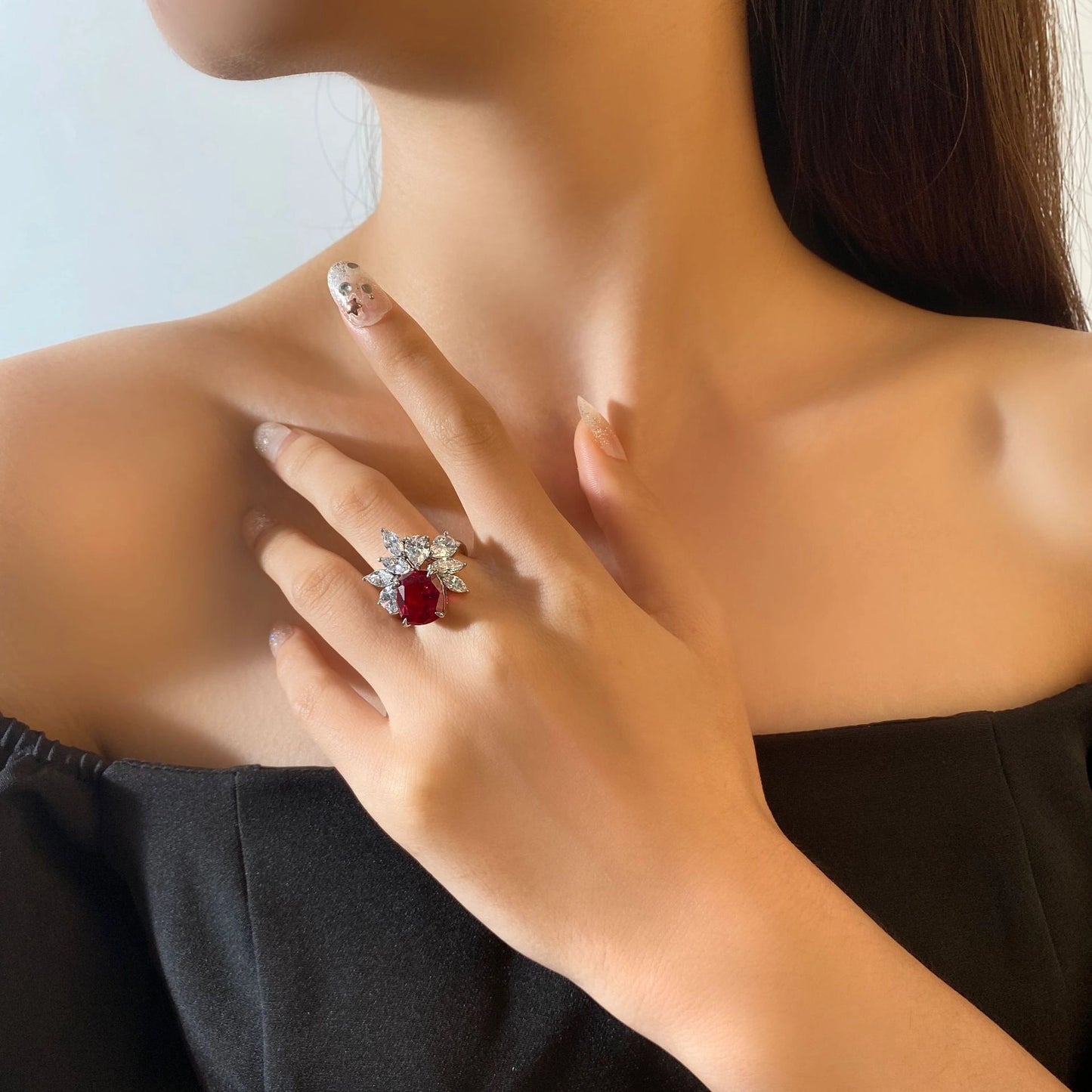 Cushion Engagement Ring 6ct 925 10*11 Silver High Carbon Diamond