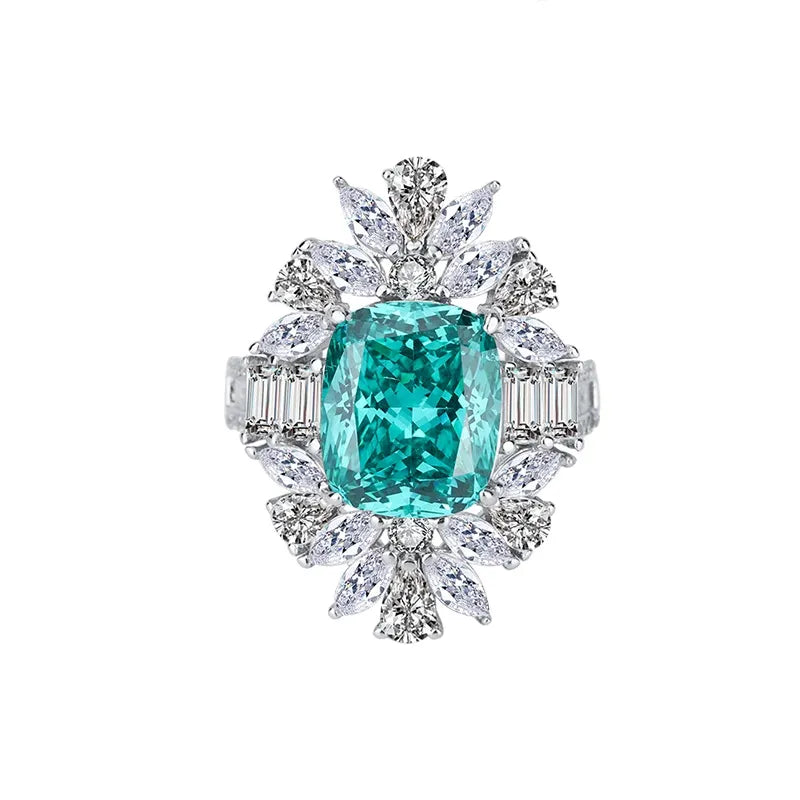 Cushion Engagement Ring 10*12 925 Silver High Carbon Diamond