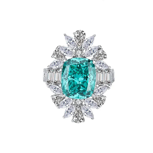 Cushion Engagement Ring 10*12 925 Silver High Carbon Diamond