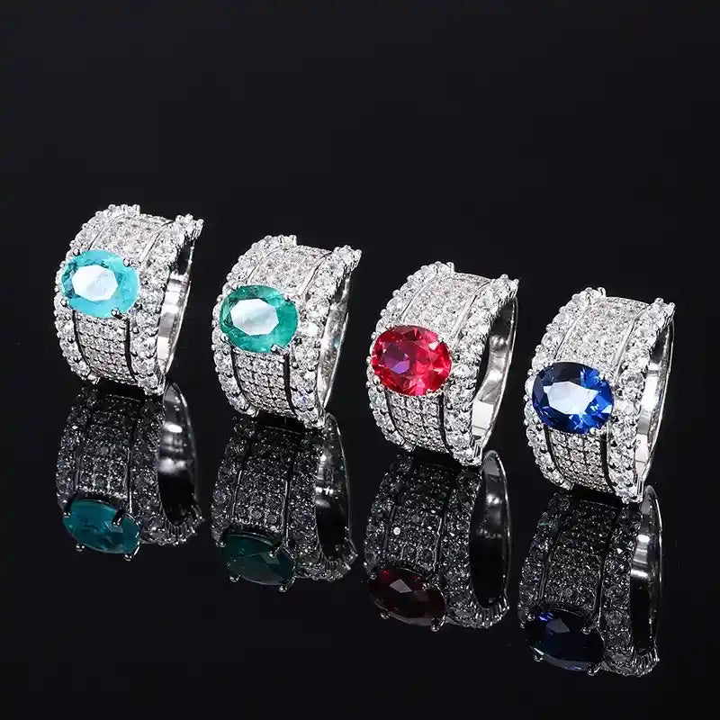 Oval Engagement Ring 8*10 925 Silver High Carbon Diamond