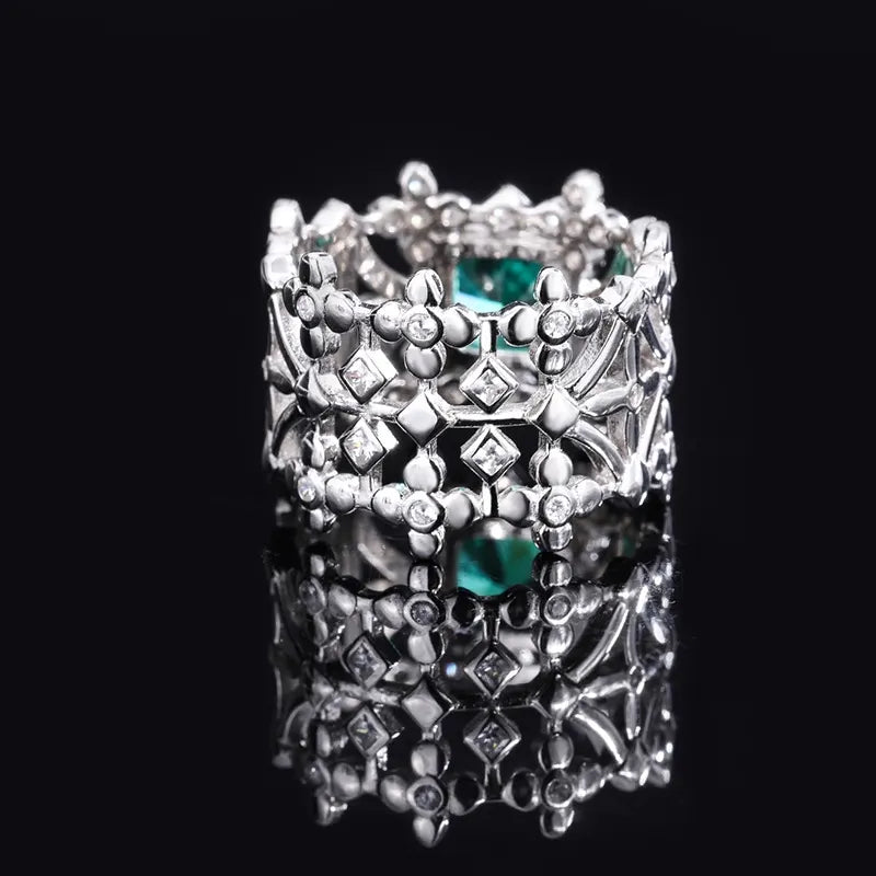 Princess Engagement Ring 8*8 925 Silver High Carbon Diamond