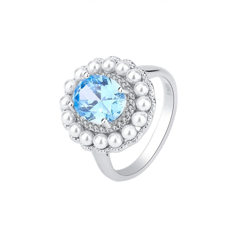 Oval Engagement Ring 8*10 925 Silver High Carbon Diamond