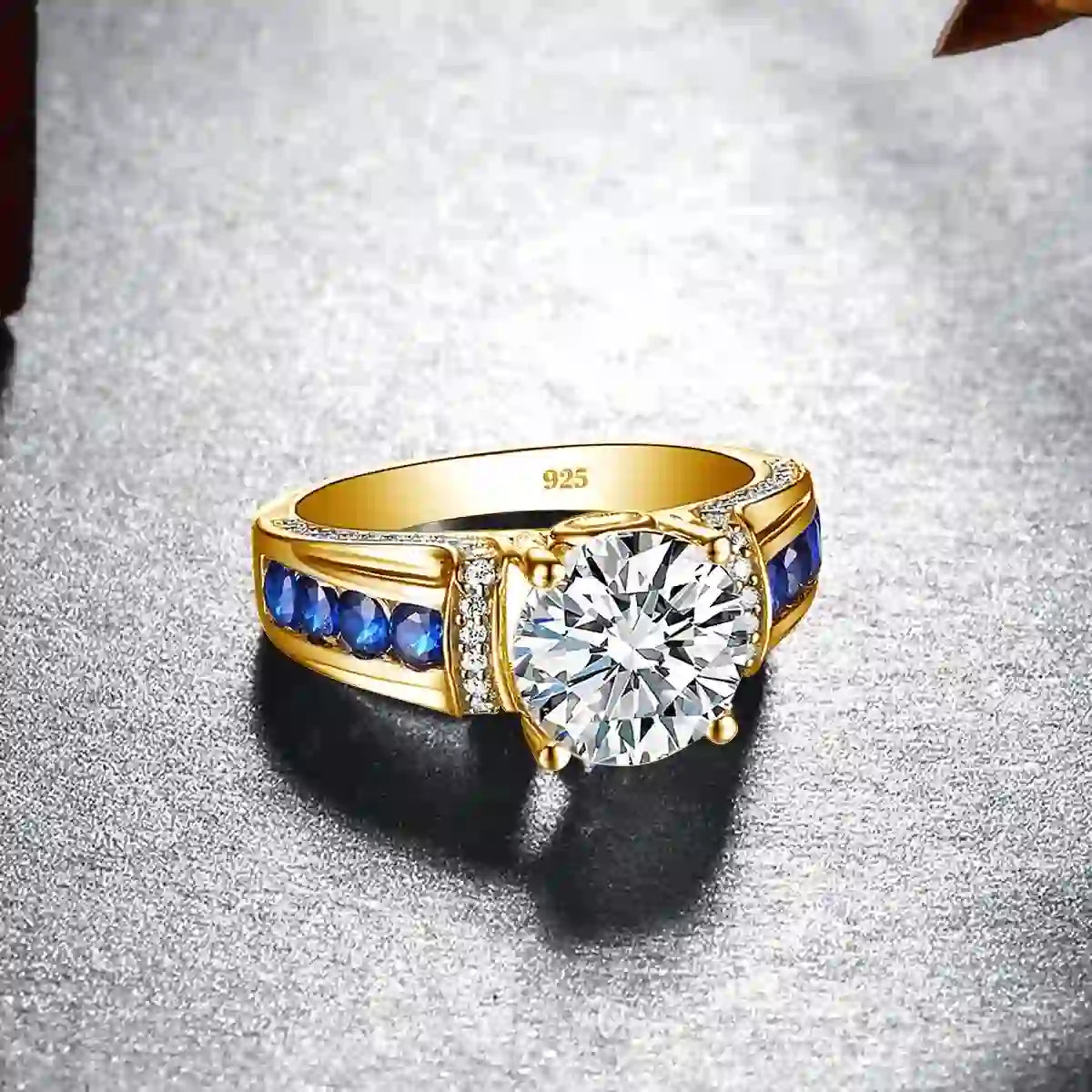 Round Engagement Ring 2ct 8*8 925 Silver Moissanite